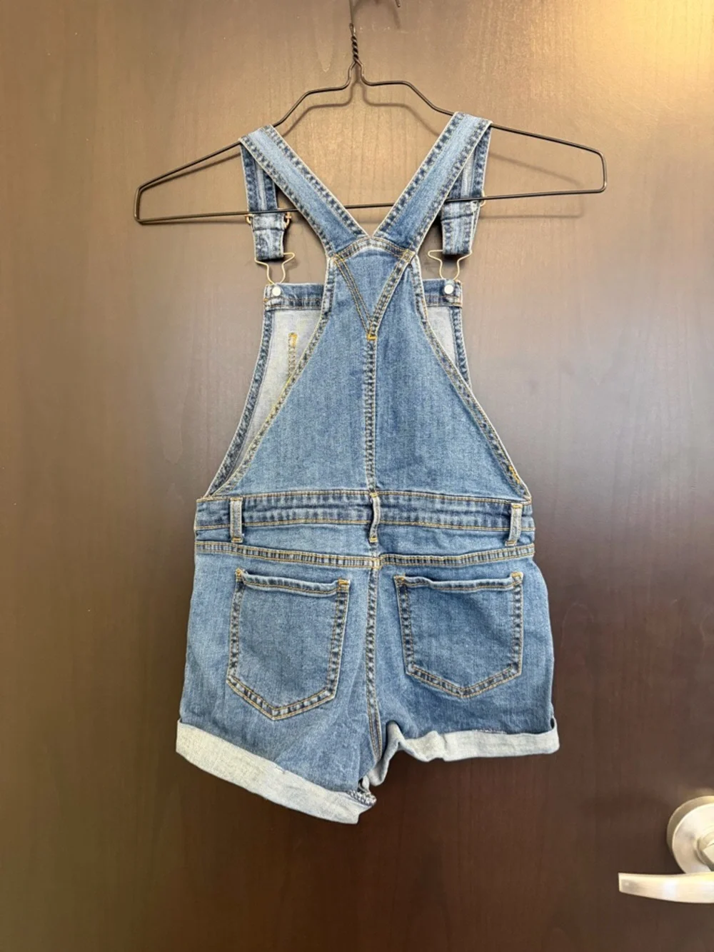 Jordache Light Blue Denim Overalls Vintage Large 10/12
